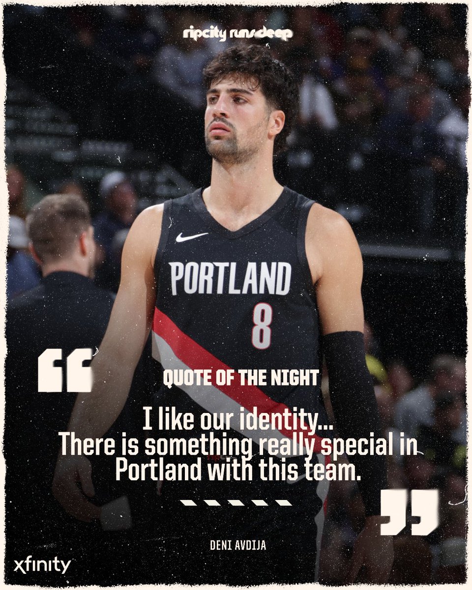 trailblazers's tweet photo. there's something really special in Portland 💯

Deni Avdija spoke about the identity the Blazers have built over their first five games in his postgame media availability. https://t.co/xO4c6gNRcF