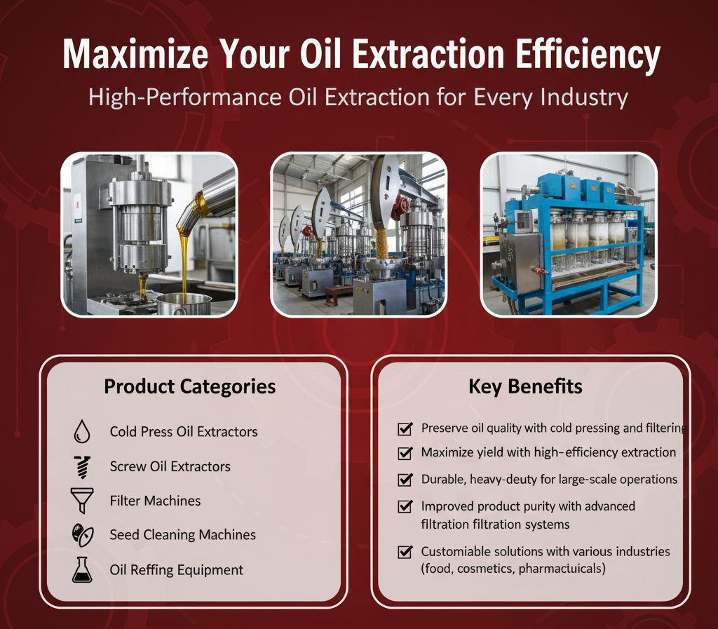 shubhamb2bguy's tweet image. Looking to streamline your oil extraction process? 

Lakshmi Industrial Extract offers high-performance Cold Press Oil Extractors, Screw Extractors, and Filter Machines designed for large-scale operations. 

Visit Now - pepagora.com/en/lakshmi-ind…

#OilExtraction #ColdPressExtractor