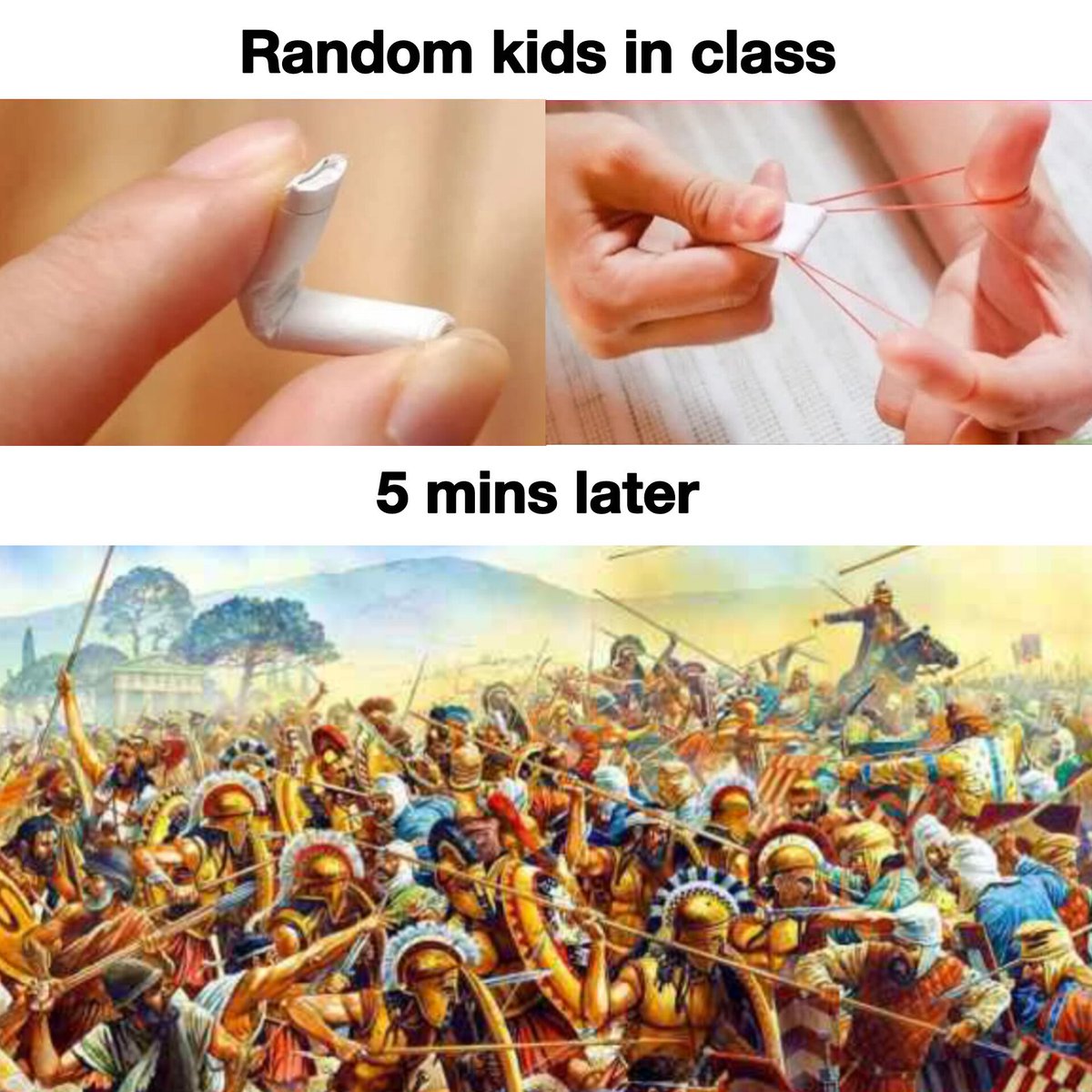 printf_meme's tweet image. The Great Classroom War 🤣