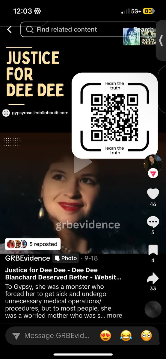 ActsofJanice's tweet photo. @GypsyRose_B @mysimplerundown @YouTube @lifetimetv @TMZ @peoplemag https://t.co/NmrcFYqIOz #JusticeforDeeDee https://t.co/Lm9g6pv1ZU