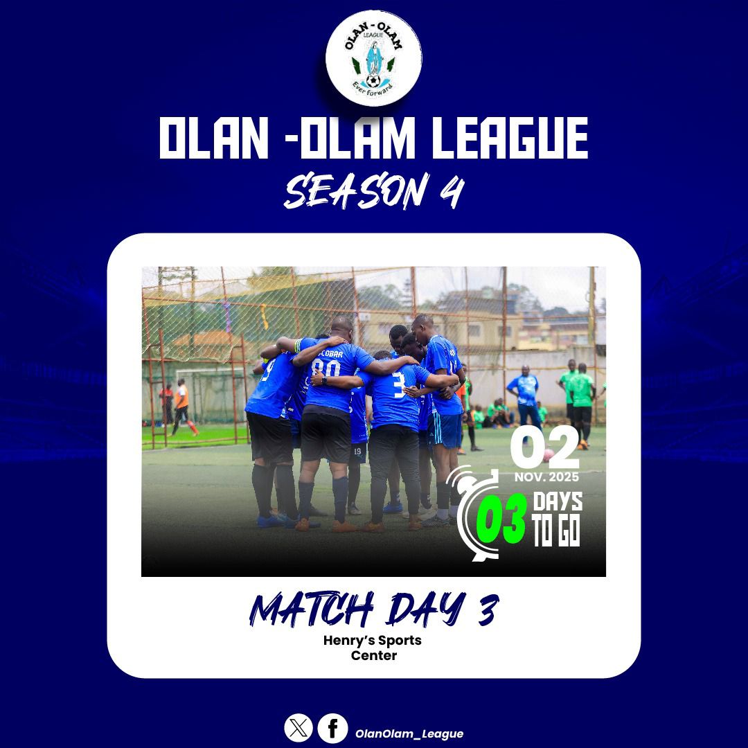 OlanOlam_League's tweet image. 3️⃣ DAYS TO GO⚽🔥

The noise is loading. The heat is rising. #Matchday3 is almost here!

Thirteen teams. One battleground.
Who takes command on Matchday 3? 

📍 St. Henry’s Sports Center, Kabalagala
📅 Sunday, 2nd Nov 2025

Bring the flags. Bring the hype

#OlanOlamLeagueS4