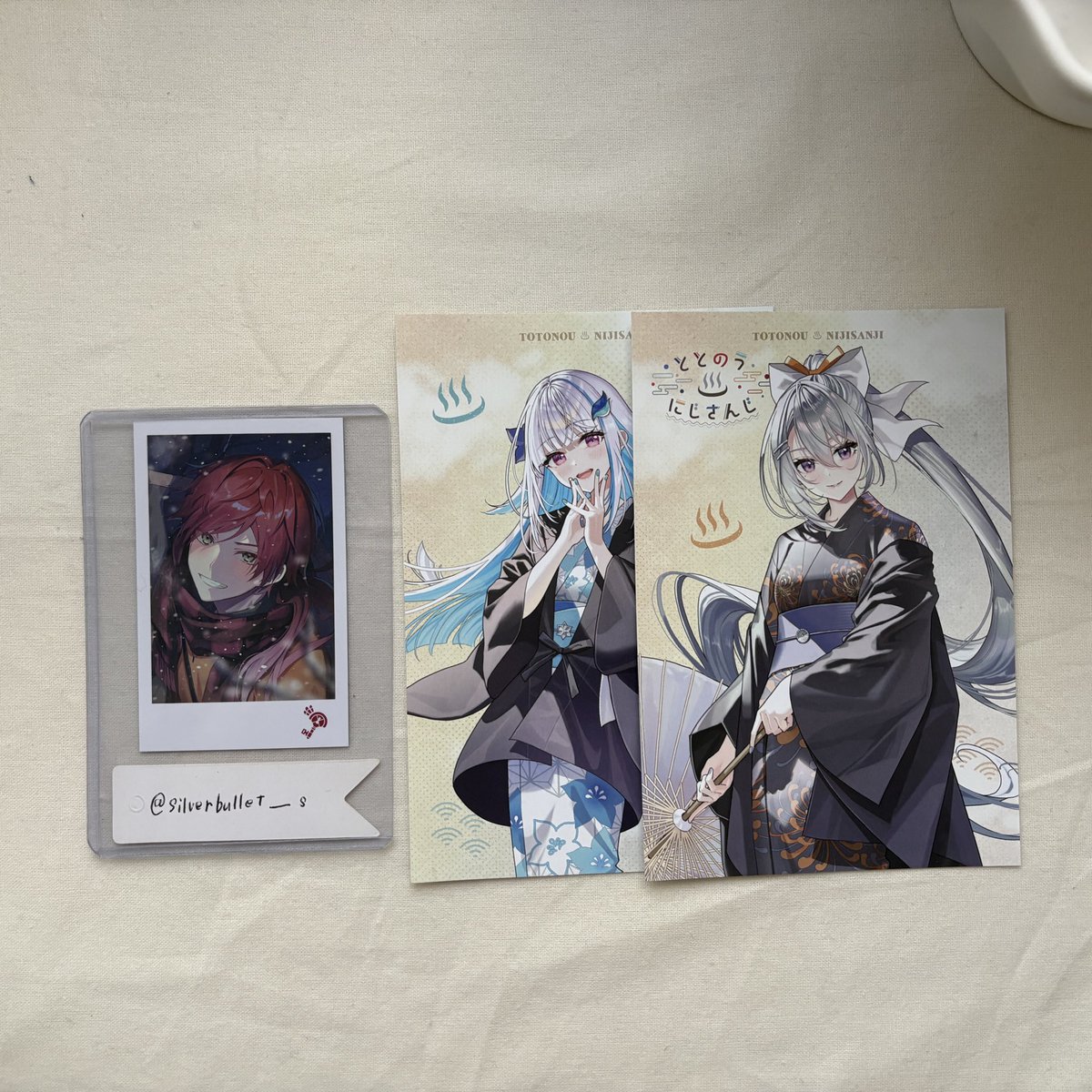 silverbullet__s's tweet photo. 【交換/買取】にじさんじ 極楽湯 RAKU CAFE ととのうにじさんじ コースター アクキー タオル もちころりん

譲)🛡、🥼🌱😺、👑、🍁

求) 
・もちころ 🗝💸、🎲
🥼🌱😺2:1の比率違いでの交換可

・ポストカード
🗝💸
👑、🍁2枚合わせて2:1の比率違い交換可

郵送交換のみ https://t.co/uCpdOXX5ba