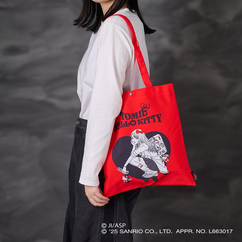 富江 × #ハローキティ 』くじ🎯 🎀賞品紹介🎀 C賞「トートバッグ