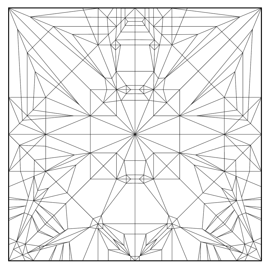 キングジョー展開図。あちこち、この通りに畳むことはできないですが。折り方を思い出すためのメモ程度の感じで描きました。