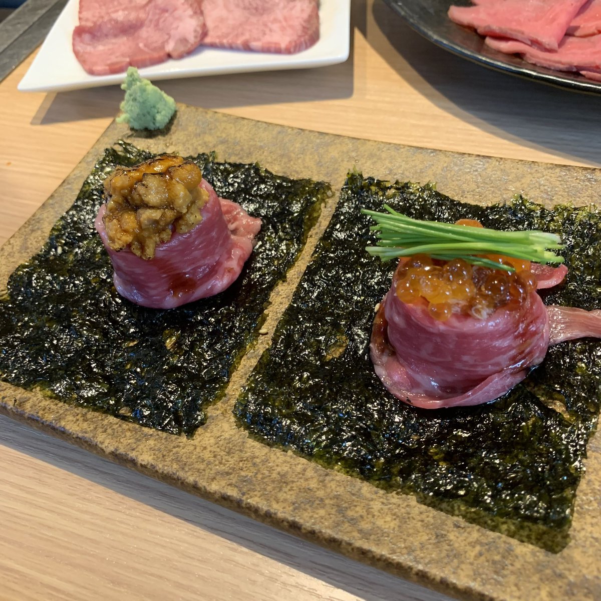 saepiiin's tweet photo. 熟成和牛焼肉エイジング・ビーフ 
@秋葉原

夜昼夜って焼肉食べた時の昼の部です https://t.co/f08ztJBjQR