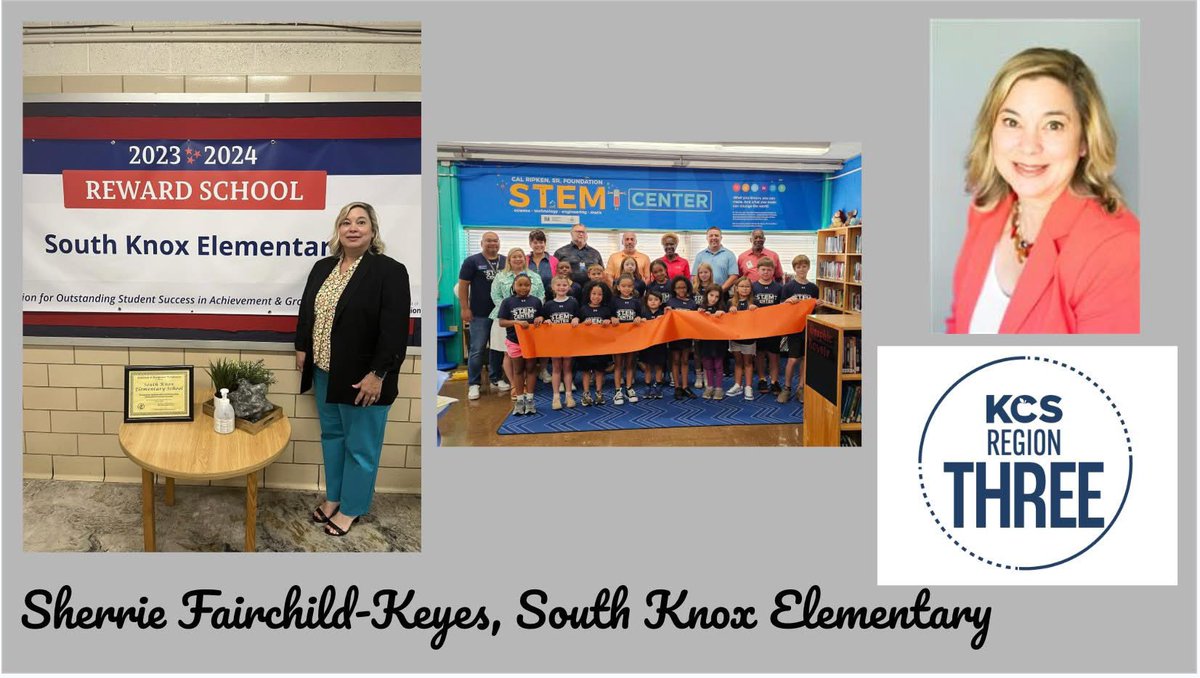KCSReg3Director's tweet image. October is Principal Appreciation Month! 🎉Let’s celebrate South Knoxville Elementary Principal, Sherrie Fairchild-Keyes! New to South Knox this year. Leading with heart, high expectations, and a strong commitment to every student’s success. Thankful you are on #KCSRegion3 team!
