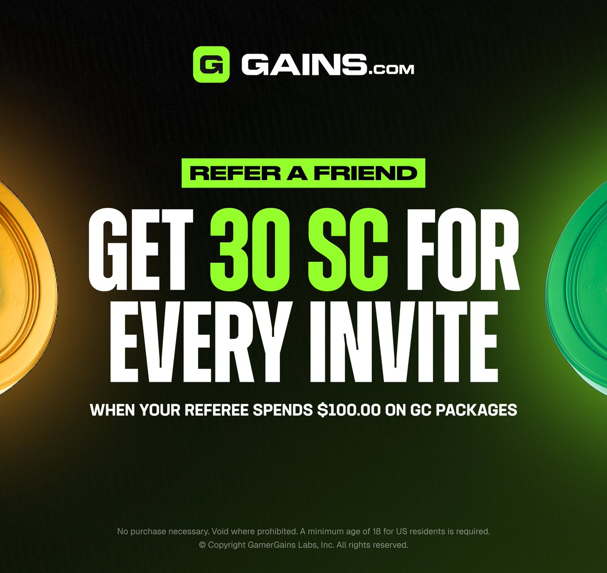 Gains.com tweet media