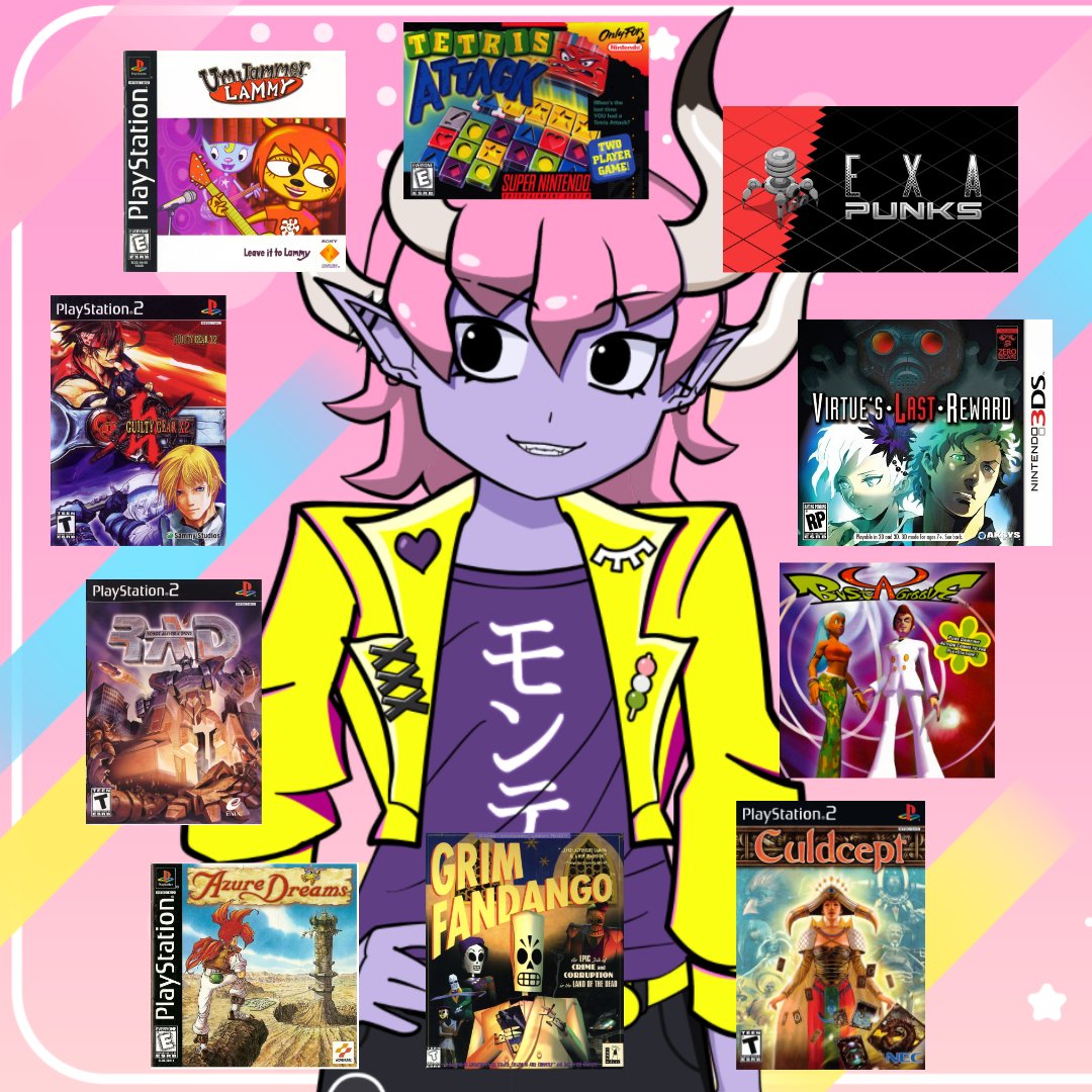 Montenoch's tweet photo. I am not immune to fomo. My top ten games in no particular order that basically shaped me into what I am https://t.co/BBUVhqVq5K