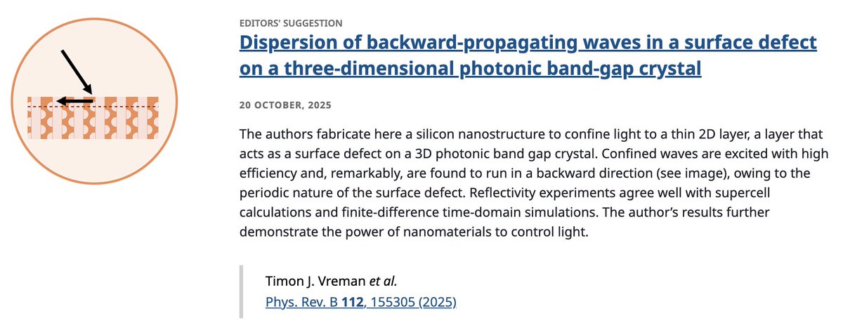 Physical Review B tweet media