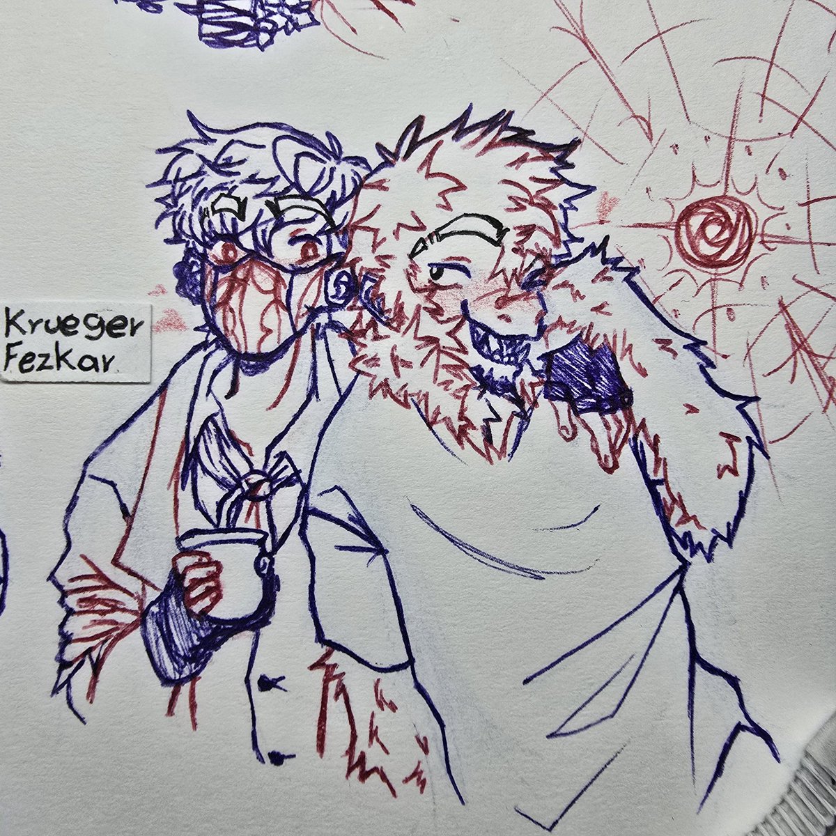 KruegerFezkar's tweet photo. Casi lo olvidó subir aquí, dibujos que hice en una madrugada porque quería dibujar pero tenía dolor de cabeza como de 7 días, si tienes muchas fallas y es por esa razón del dolor de cabeza. https://t.co/mhr6W7RwGl