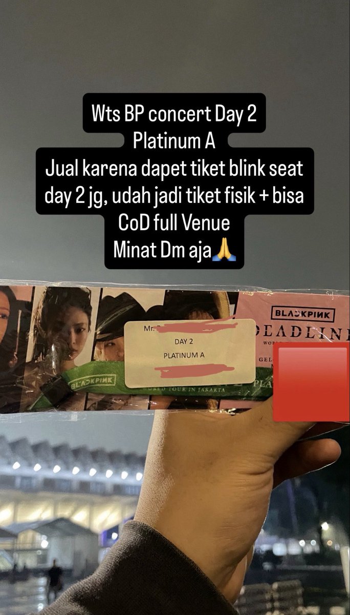 d_saput's tweet photo. @blinkmf Izin wts platinum A day 2 row base on 2023 depanya langsung vip https://t.co/3i2zqWk3Rq
