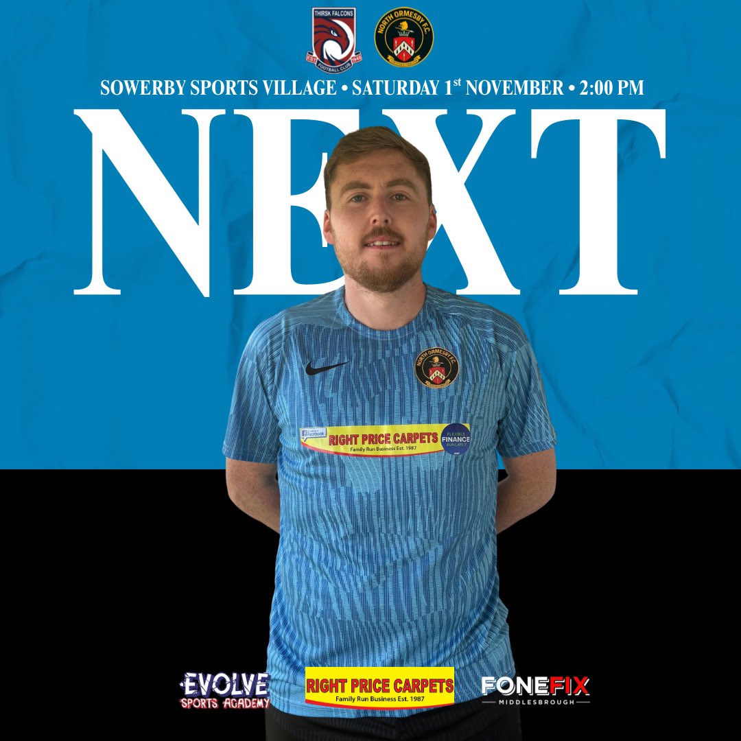 𝗡𝗘𝗫𝗧 𝗠𝗔𝗧𝗖𝗛 |

🆚 Thirsk Falcons
📆 Saturday 1st November
🏟️ Sowerby Sports Village
🕰️ 14:00
📍 YO7 1GU
🏆 MacMillan Bowl 

𝑼𝑻𝑫𝑩 🔴⚫️