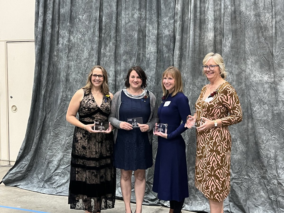 MontiMagic_Supt's tweet photo. What a night at the Leadership in Educational Excellence banquet in St. Cloud! A great opportunity to celebrate outstanding educators from Monticello (Jenine Severson, Stacey Rosa, Katelyn Haller, Kirsten Schaenzer, and Erika Peplinski- Not pictured)…#Montimagic https://t.co/lLAQrQVpZ9
