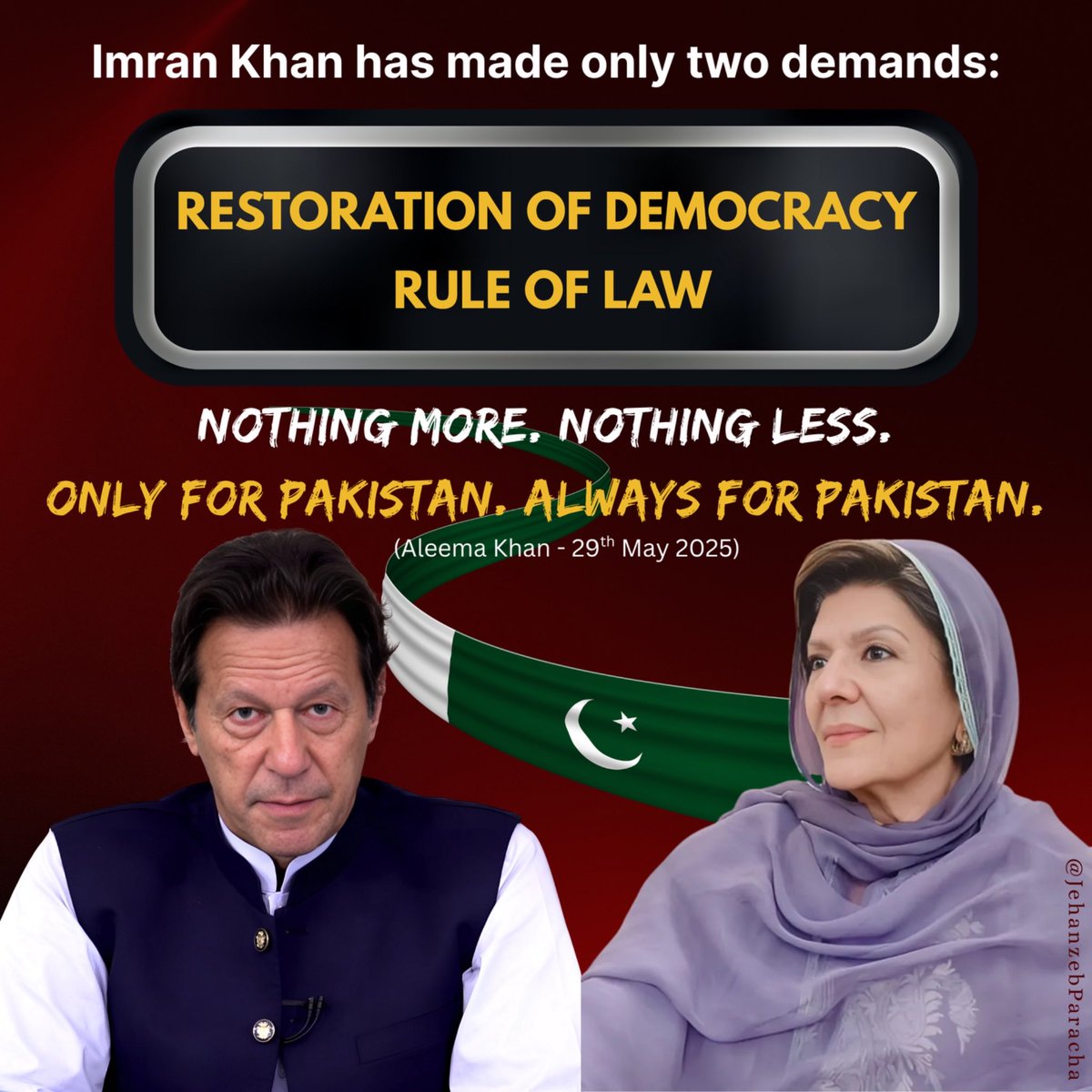This is all Imran Khan has demanded.
For us.
For Pakistan.
This is why he is jailed in fabricated cases, because the current military-led government cannot survive a day if the rule of law is restored in Pakistan.
#FreeKaptanOfTheNation