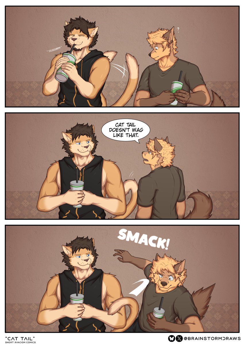 BrainStormDraws's tweet photo. Random Comic 'Cat Tail'
Feat. @GoldieServant 
"It feels good to have a 5th limb~" https://t.co/TBbG7AOTAl