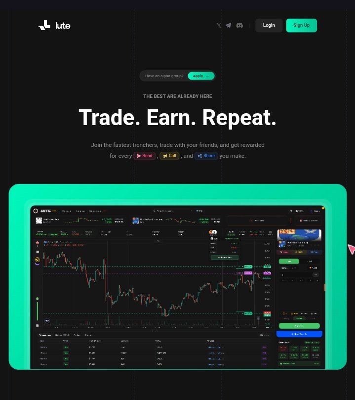 Leo0nchain's tweet image. gm CT

one project on @xeetdotai caught my attention and that is @lute.

Lute is a trading platform that allows both mobile and desktop usage with easy to navigate interface for flexible trades and smoother experience.