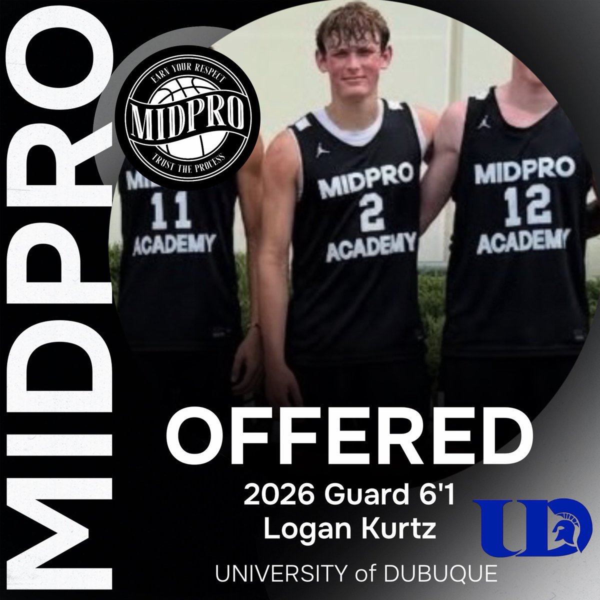 MidProAcademy's tweet image. 2026 G 6’1 Logan Kurtz has received an athletic offer from the University of Dubuque (D3) @LoganKurtz_26PG 

#MidProFam #ThisIsWhatWeDo #TrustTheProcess #EarnYourRespect #CreateYourStory