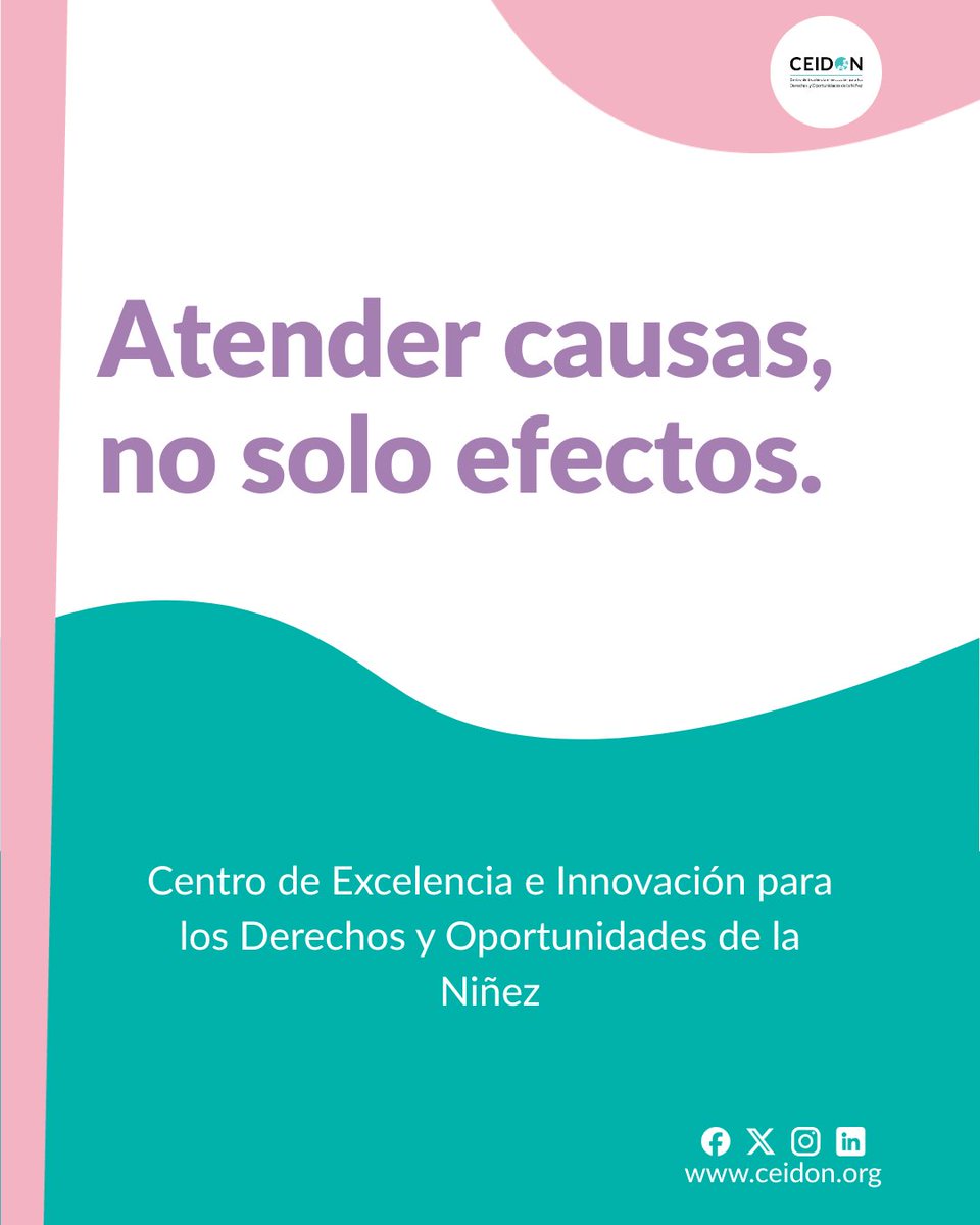 ceidon_org's tweet photo. Atender causas, no solo efectos.

En CEIDON creemos que la investigación rigurosa es la clave para construir soluciones sostenibles para la niñez.

Consulta nuestros estudios e investigaciones 👇
https://t.co/QlaviDB3rr https://t.co/N9hFF1pA7a