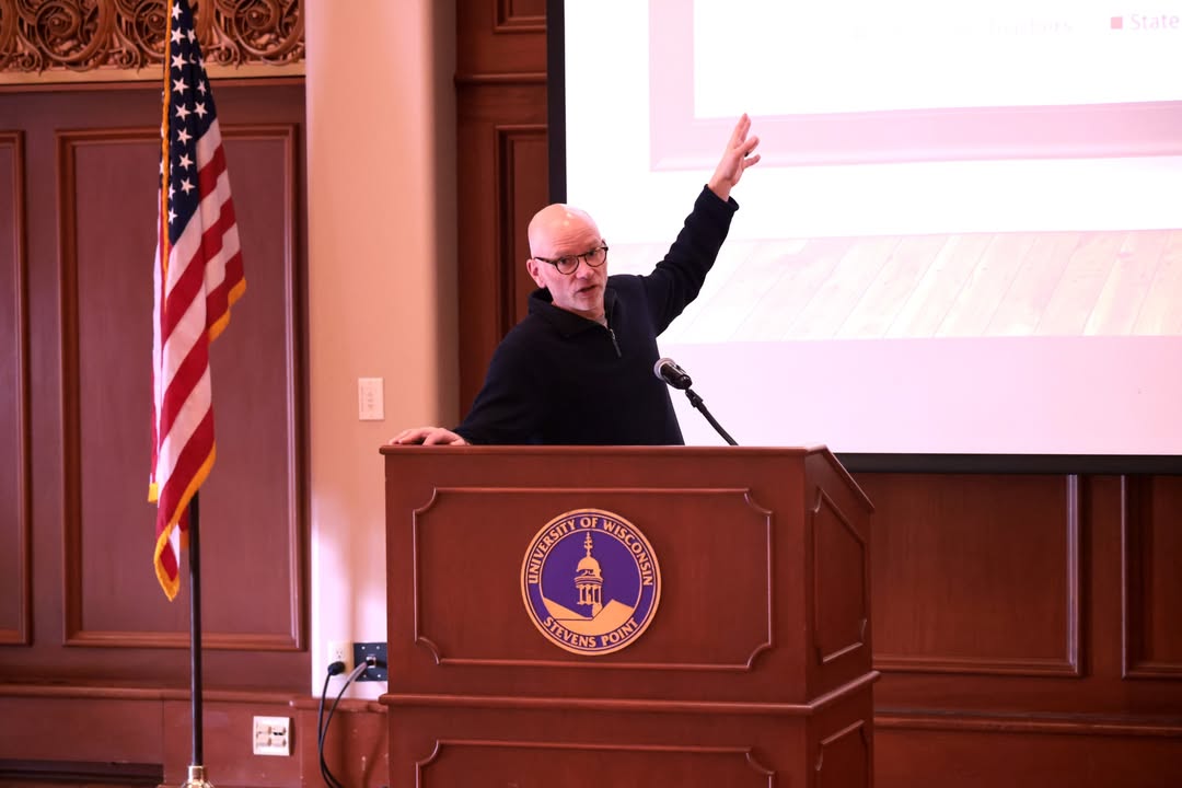 Ring, ring, ring ... Prof. Perry Cook &amp; Emily Wahlquist kicked off the WI Rural Schools Alliance (WiRSA) Conference with a pre-conference workshop at #UWSP focused on strengthening WI's rural educator workforce. <a href="/WCER_UW/">WCER</a> <a href="/thompson_center/">Tommy G. Thompson Center</a> @norcnews bit.ly/48Uj78W