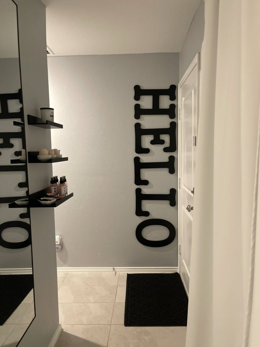 EstherHaynie's tweet photo. Took me a bit to finish this project. Started with plain lettering, added pink glitter paint with a border, and finally added a little white paint for a bubble effect. https://t.co/g5e467WEQv