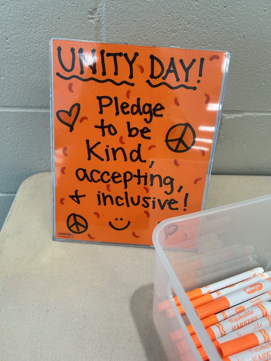 Check out our Unity Day banner! 🧡 All <a href="/WheelerAvenue/">Wheeler Avenue School</a> students signed it as a pledge to be kind, inclusive, and accepting ✍️ Proudly displayed as a reminder that kindness unites us all! 🫶 #TeamWheeler <a href="/VS13UFSD/">ValleyStream13UFSD</a>