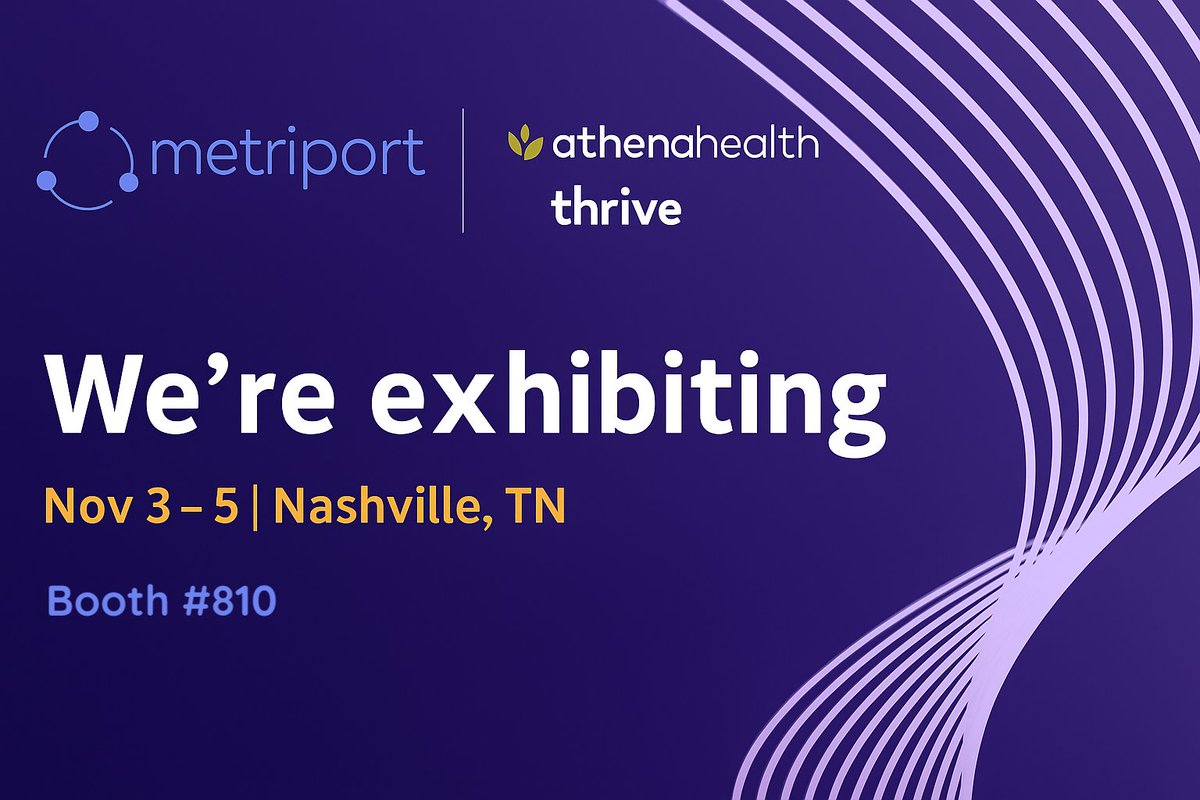 metriport's tweet photo. We'll at @athenahealth's Thrive Summit in Nashville next week!

👉 Booth #810

Using athenaOne and dreaming of easier access to outside patient records, directly in your EHR?

It's all possible via the embedded Metriport app: https://t.co/W6CP7V0eox

See you there! https://t.co/5W6uXrLv0R