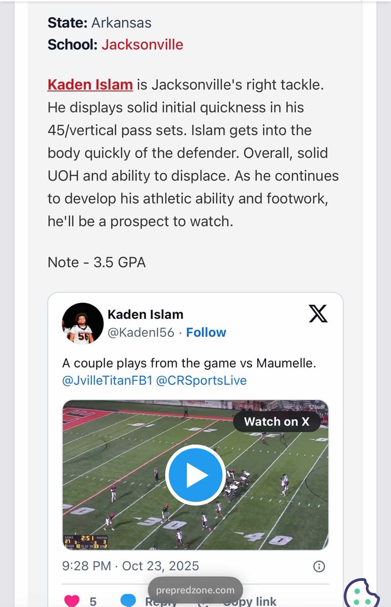 Thanks you <a href="/coltonedwardsFB/">Colton Edwards</a> for the write up!

<a href="/CRSportsLive/">Coach Reggie</a> <a href="/CoachEllis55/">Leon Ellis</a> <a href="/JvilleTitanFB1/">@JvilleTitanFB</a> <a href="/TheTerryCook/">Coach Terry Cook</a> <a href="/_Nfinite_Favor_/">Coach Finch</a> <a href="/CoachKT_/">KleaT Coach</a> <a href="/CoachDBO_GU/">Dustin Bolen</a> <a href="/Coach_BProctor/">Bailey Proctor</a> <a href="/coachbailey_abc/">Ashdone Bailey</a> <a href="/CoachLawhorn/">Will Lawhorn</a> <a href="/PrepRedzoneAR/">Prep Redzone Arkansas</a>