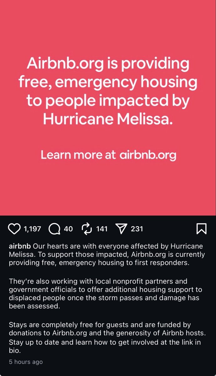 AirBNB is providing emergency housing