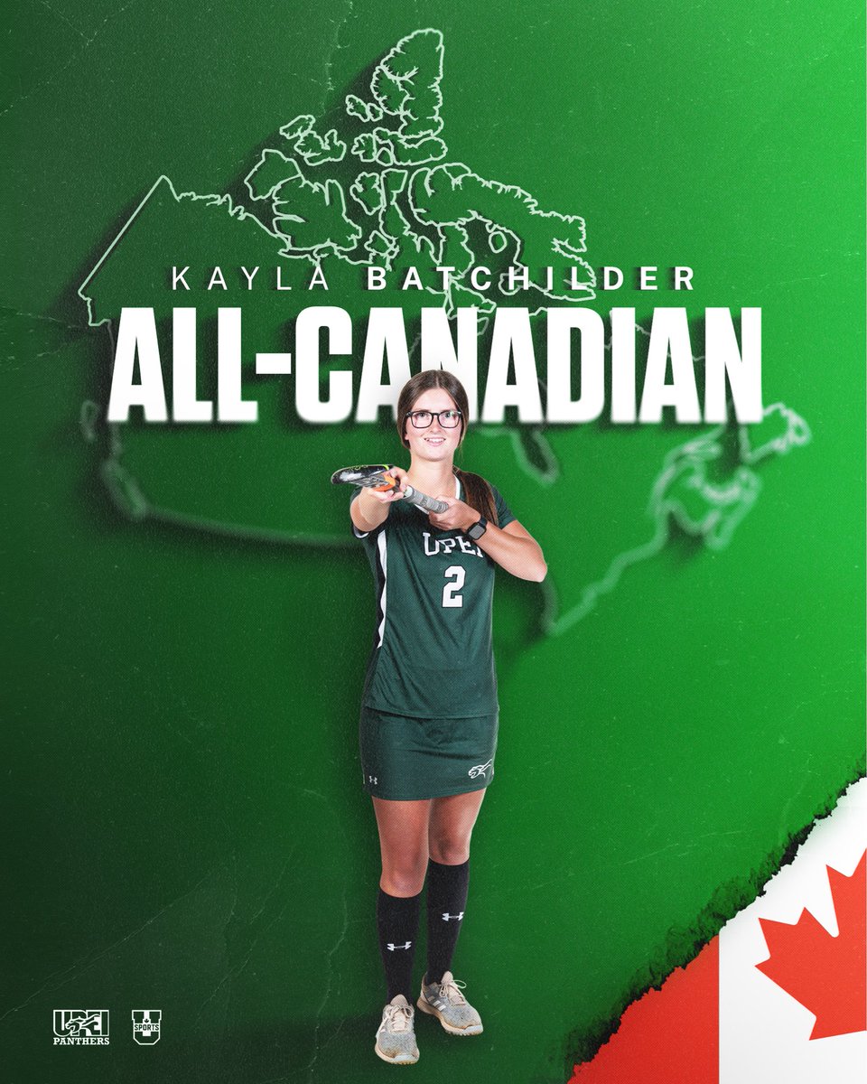 UPEIPanthers's tweet photo. 🏆🇨🇦 ALL-CANADIAN 🇨🇦🏆

Upgraded from AUFH Most Valuable Player to All-Canadian.

Congratulations to KAYLA BATCHILDER!👏

#GoPanthersGo | #FieldHockey | #AllCanadian https://t.co/mI1JSVdGQ6