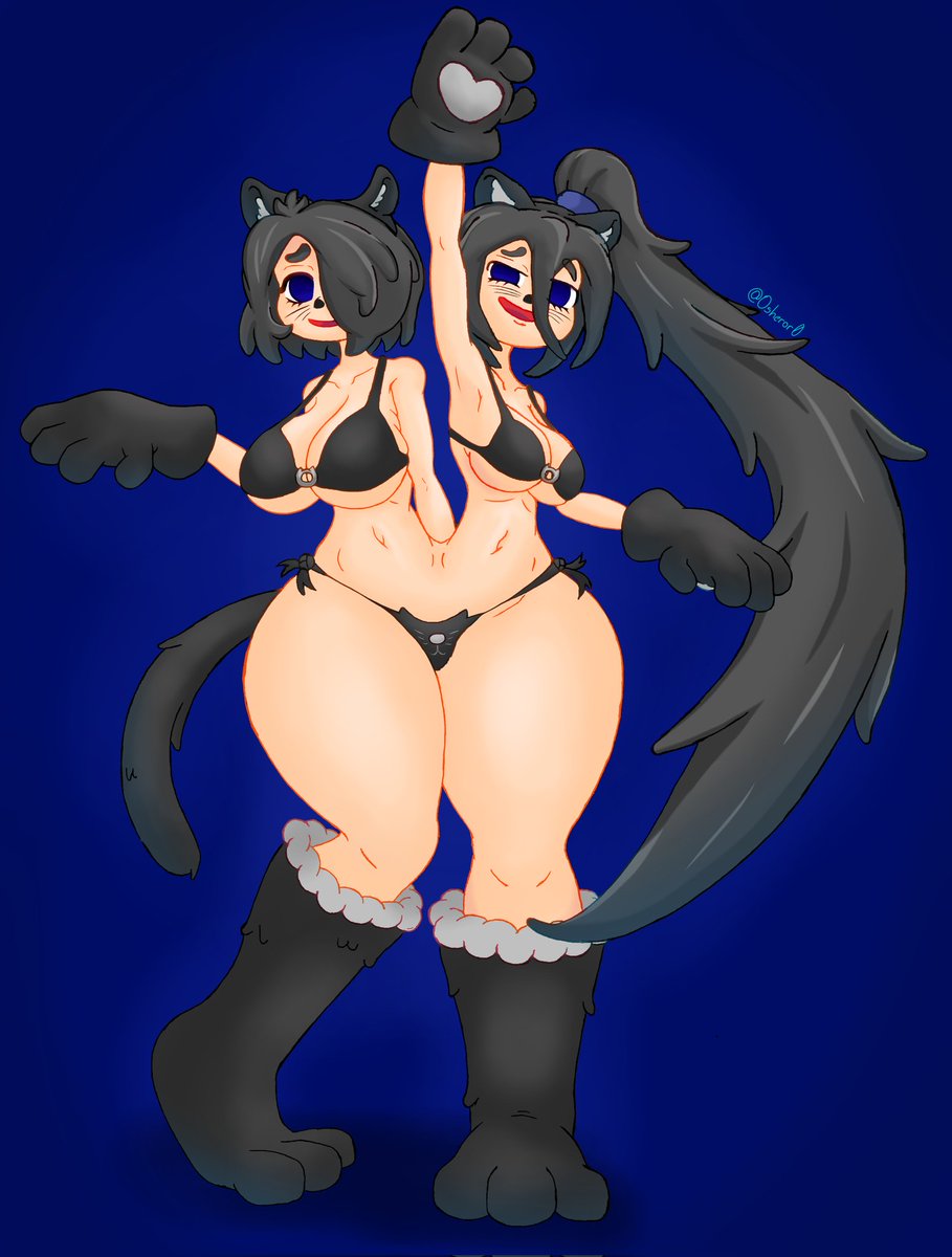 🖇️Dato curioso de las siamesas🖇️:
.
Tenía pensado hacer a Emma (pelo corto) un poco mas gorda que Clara (pelo largo)🤔
Pero lo descarté porque se me hacía ilógico que una fuera gorda y la otra flaca si ambas comen y se mueven lo mismo. 😅