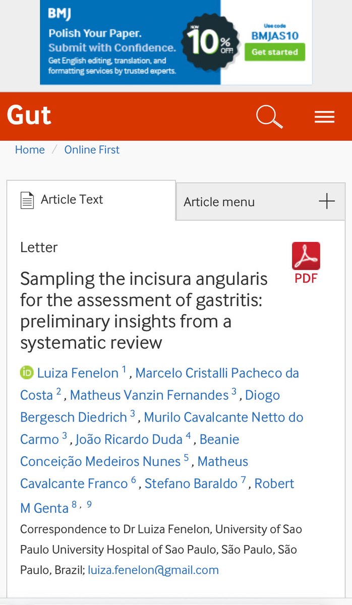joaorduda's tweet photo. Congrats to Dr Fenelon and our team for this great publication in Gut. https://t.co/m89JIzCuRi