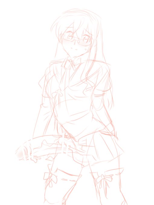 夢に出てきた記念に描こうと思ったけど案外難しいわね大淀しゃん・・・ 