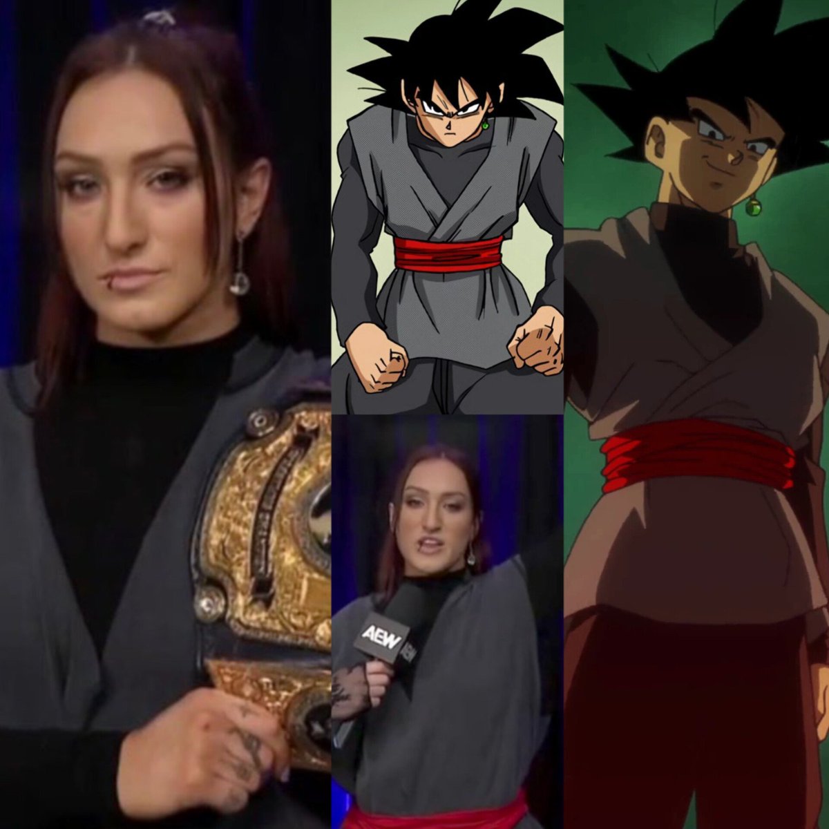 DrainBamager's tweet image. Kris Statlander x Goku Black 🔥