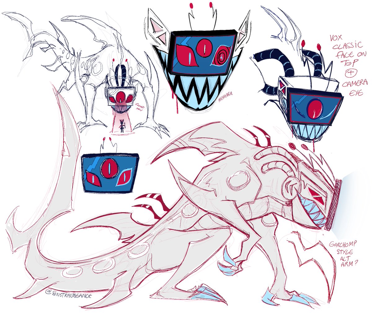 I was happy to see the giant Vox we saw in the trailer was from a song bc that means Imagine if he actually has a cool alt demon form👀Imagine if he could control or idk kinda mix with shok.wav?? The idea wouldn't leave my head today after I saw the 1st episode
Gimme monsters pls