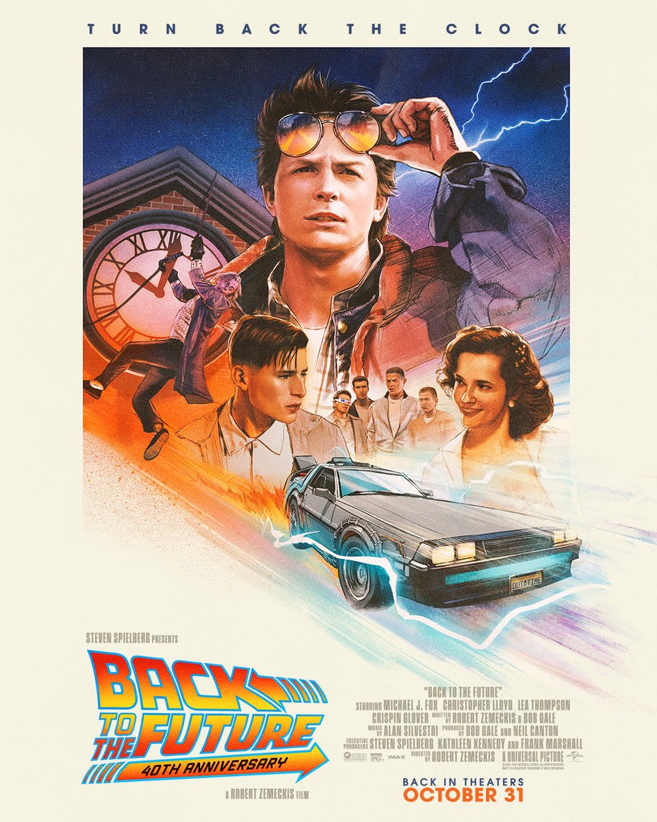 We really can go back in time! BACK TO THE FUTURE is BACK in Theaters starting tomorrow night! Put on your orange vest and grab a Pepsi for the 40th Anniversary! (Btw, writer Bob Gale has said Biff Tannen WAS based on Donald Trump🤯 Time loop complete!)
