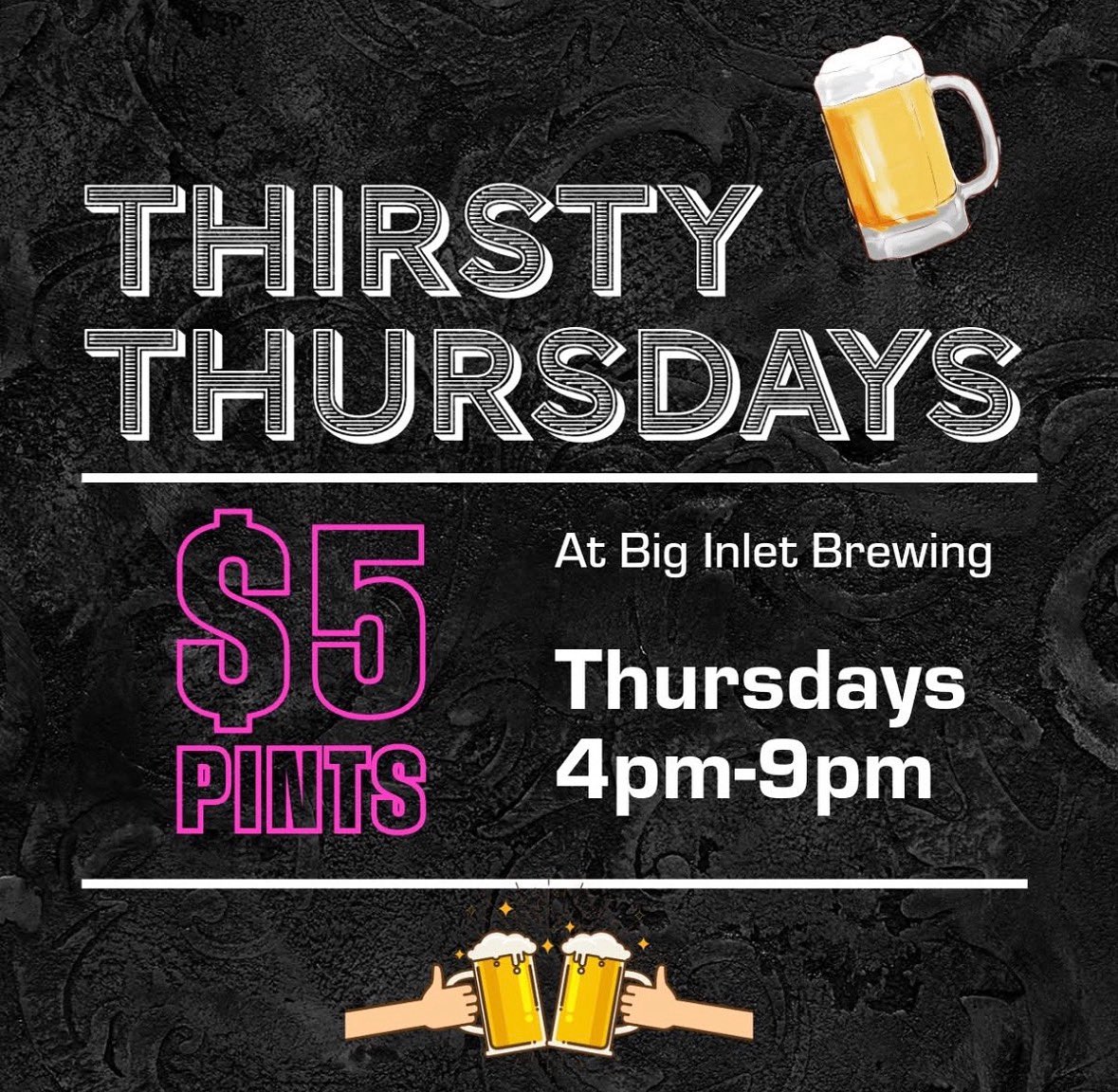 BigInletBrewing's tweet photo. 🍁👻 Halloween Eve Thirsty Thursday!

The pumpkins are carved, the fields are quiet, and the beer’s delish — join us out at Big Inlet Brewing for $5 pints and a little pre-Halloween cheer.

🍺 Come thirsty, leave happy. https://t.co/s1B7nol4KA