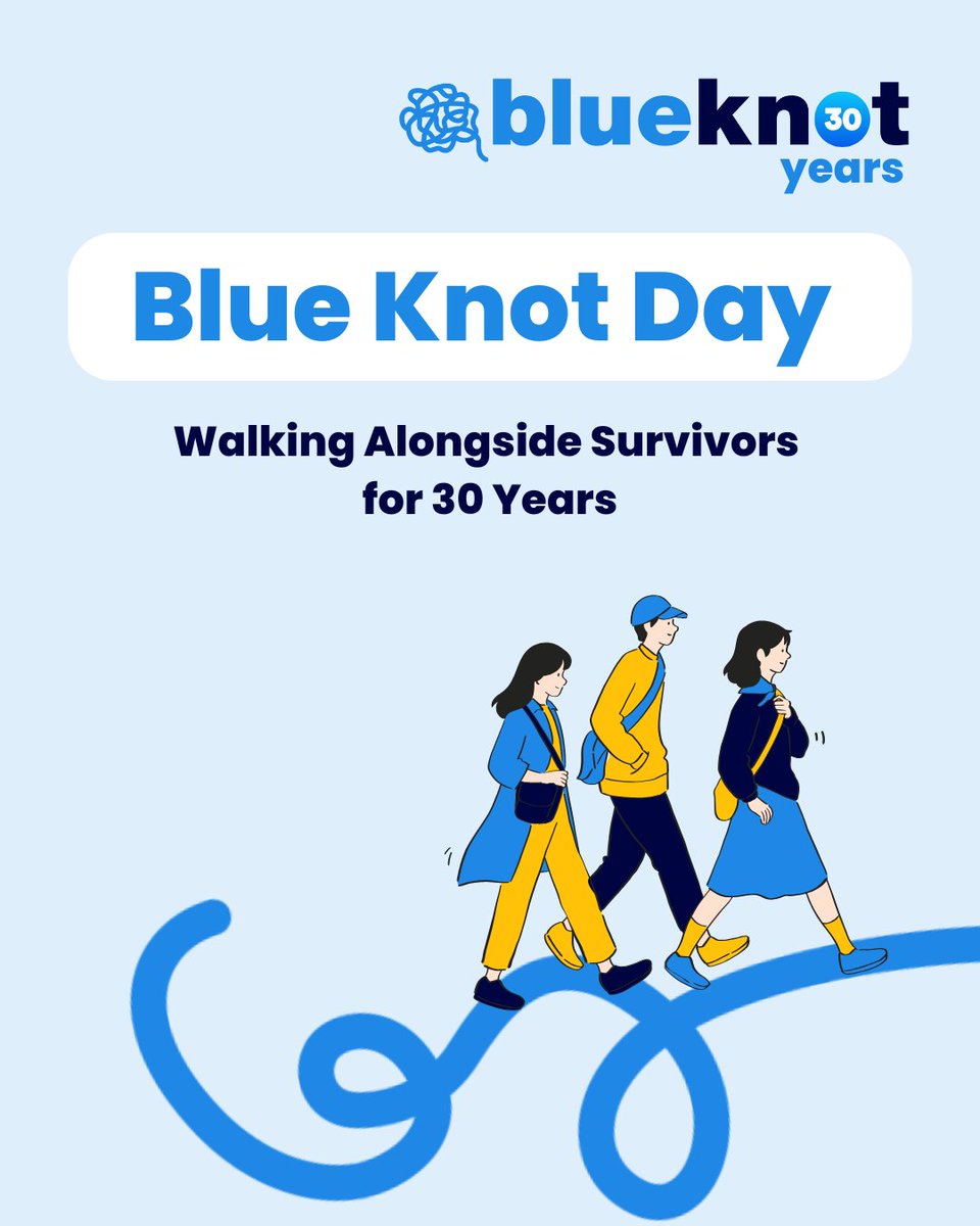 BlueKnotOrg's tweet image. Today is #BlueKnotDay. Walk with us in support of more than 5 million Australian adults affected by #ComplexTrauma. If you or someone you care about is affected call our Blue Knot Helpline &amp;amp; Redress Support Service on 1300 657 380 between 9am-5pm 7 days a week AEST/AEDT.