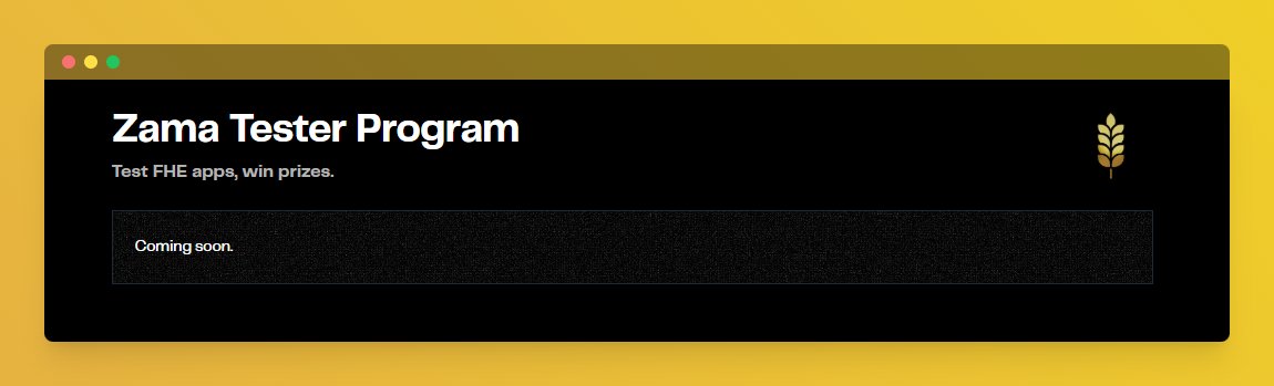 Yesterday, I was digging through <a href="/zama/"></a> 's sitemap.xml file and found 2 interesting url endpoints.

1st url : zama.ai/programs/zama-…

This is really significant because Zama's founder already mentioned anout Zama Tester Program during an AMA, and have also referenced it in