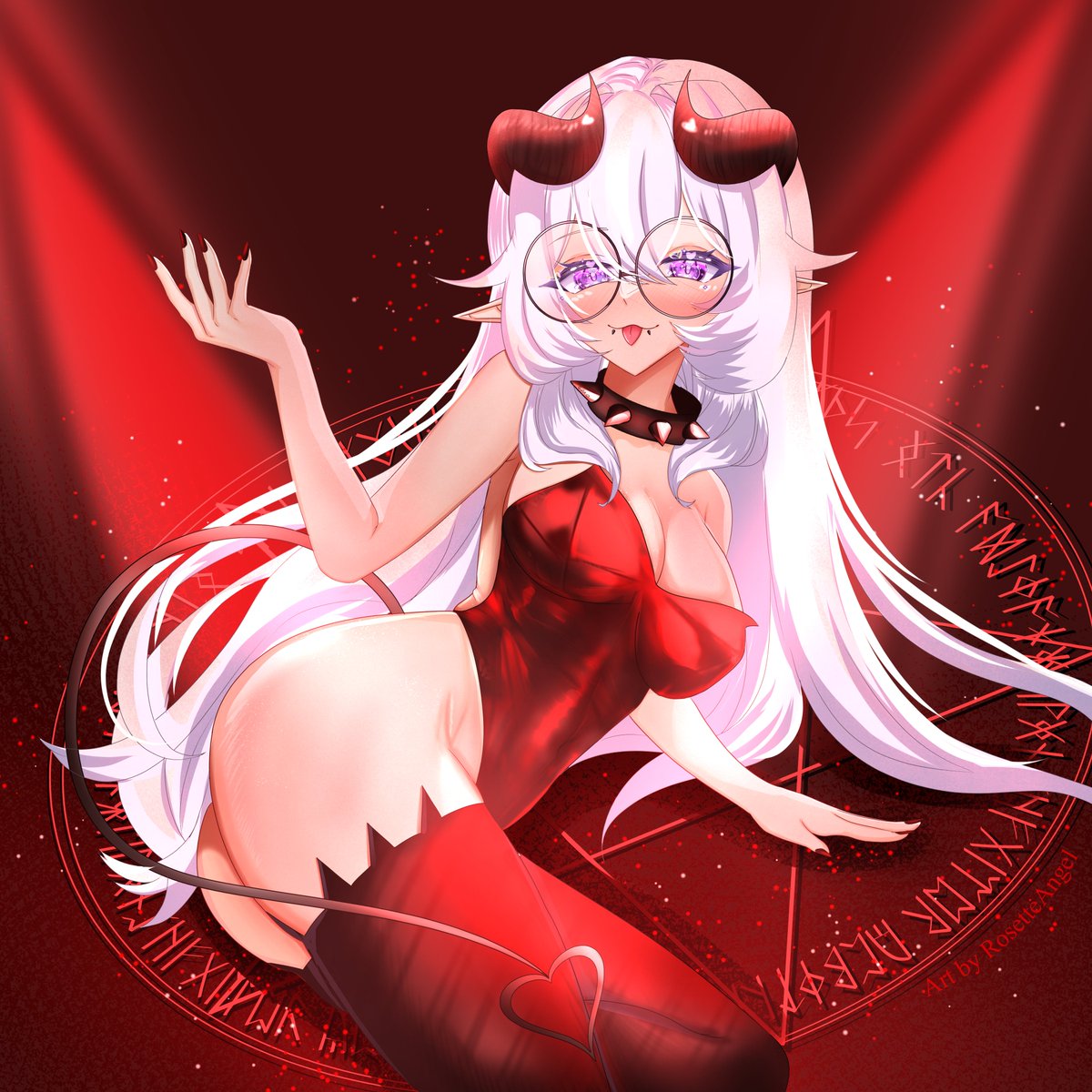 RosetteAngel_'s tweet photo. You called me, and I came my darling ~❤️‍🔥

Happy early Halloween ☁️

#Roserties https://t.co/zcBucFevOU