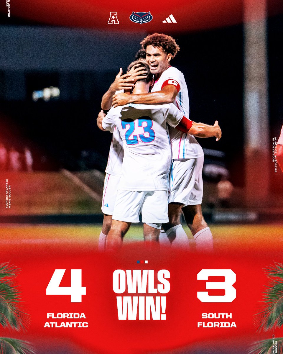 FAUMSoccer's tweet photo. WHAT. A. GAME!!! The captain, Sebastian Zettl, comes off the bench and scores the winner in the final minute!!! #WIP🏝️ https://t.co/ctz4pkrVHT
