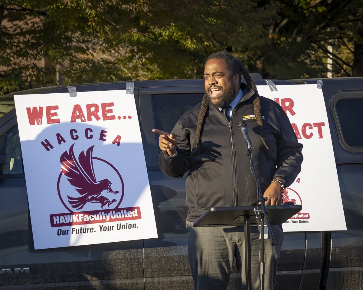 HawkProfsUnited's tweet photo. Thanks to all who showed up for the Enough is Enough rally last night. Nearly 200 supporters came to make their voices heard. We've still got work to do, tho. Help keep pressure on- sign our petition or submit a letter to administration thru our website: https://t.co/zAflBRjUea https://t.co/PDNV6FMuZ8