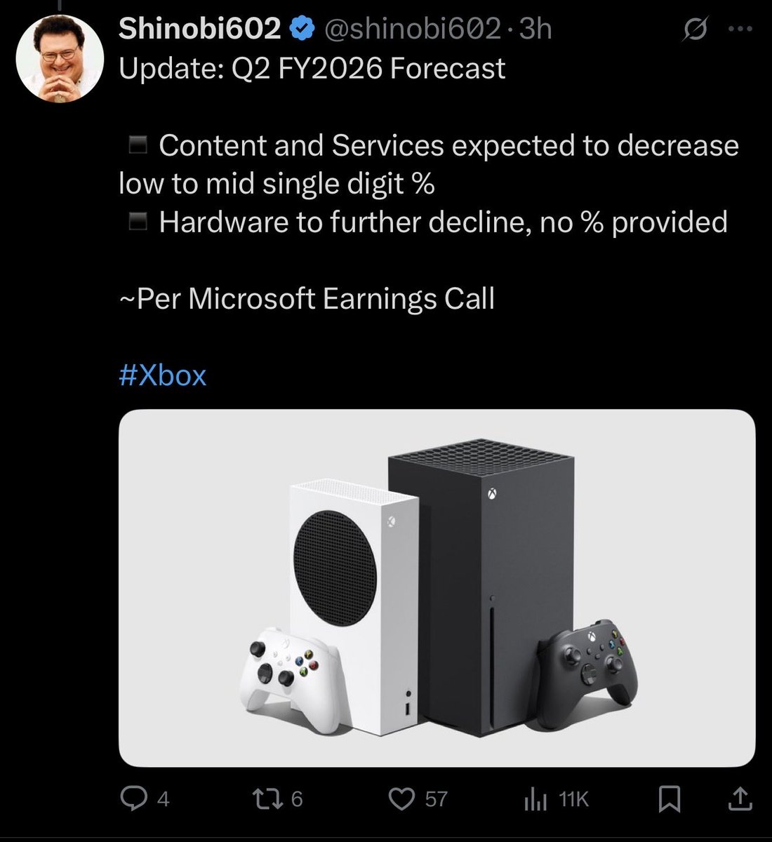 JayDubcity16's tweet photo. Goddamn. Xbox Gaming is not looking so hot. Horrible numbers with even worse future numbers coming next Quarter per Microsoft Earnings Call.
#XboxDone
#NumbersDontLie https://t.co/8OMmXCQPut