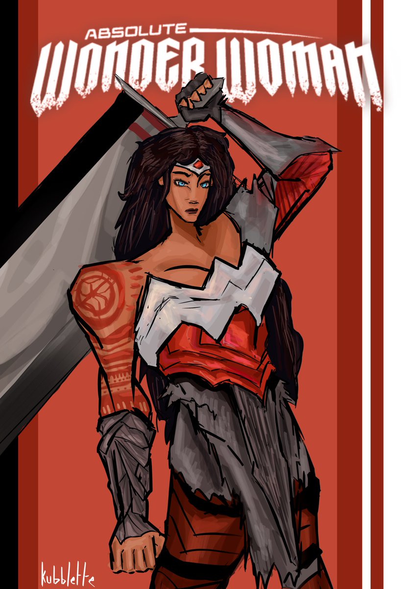 kubblette's tweet photo. If I could draw an absolute wonder woman variant cover ^ ^ https://t.co/EfnskBw4J0