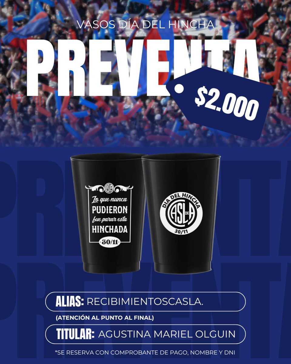 La fiesta es de San Lorenzo y la hacemos entre todos 💙♥️