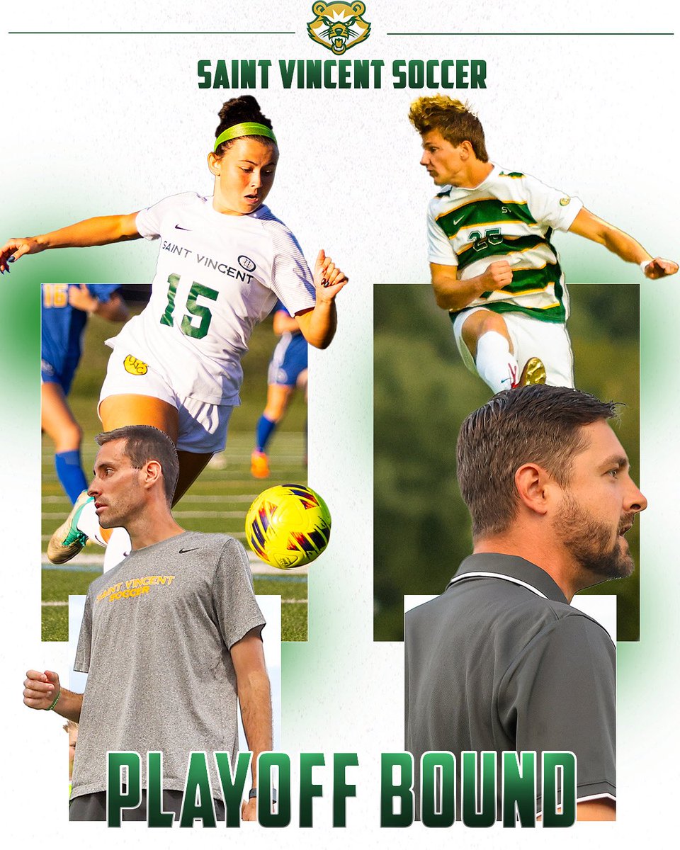 History Made! For the first time ever, both Saint Vincent Men’s and Women’s Soccer are in the PAC Playoffs — and we’re hosting! ⚽ Join us this Saturday as the Bearcats chase a conference championship! <a href="/svcwomenssoc/">Saint Vincent College Women's Soccer</a>