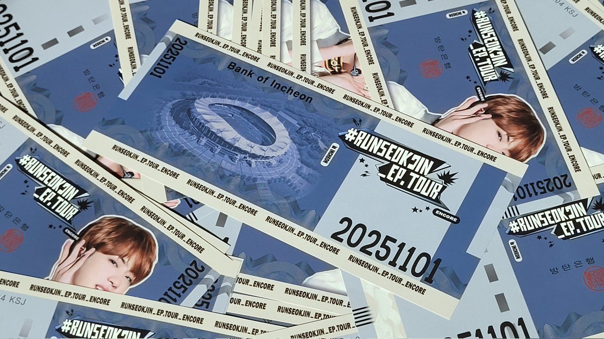 RUNSEOKJIN_EP.TOUR_ENCORE   
진 달석 앙콘 앵콘 머니 #나눔 #rt  

✨오만원권 사이즈✨
날짜 11/1 

막콘 사첵가요!! 
글 올리고 나눔하는 건 처음인데 혹옥시 나눔 받으실 분 계실까요?