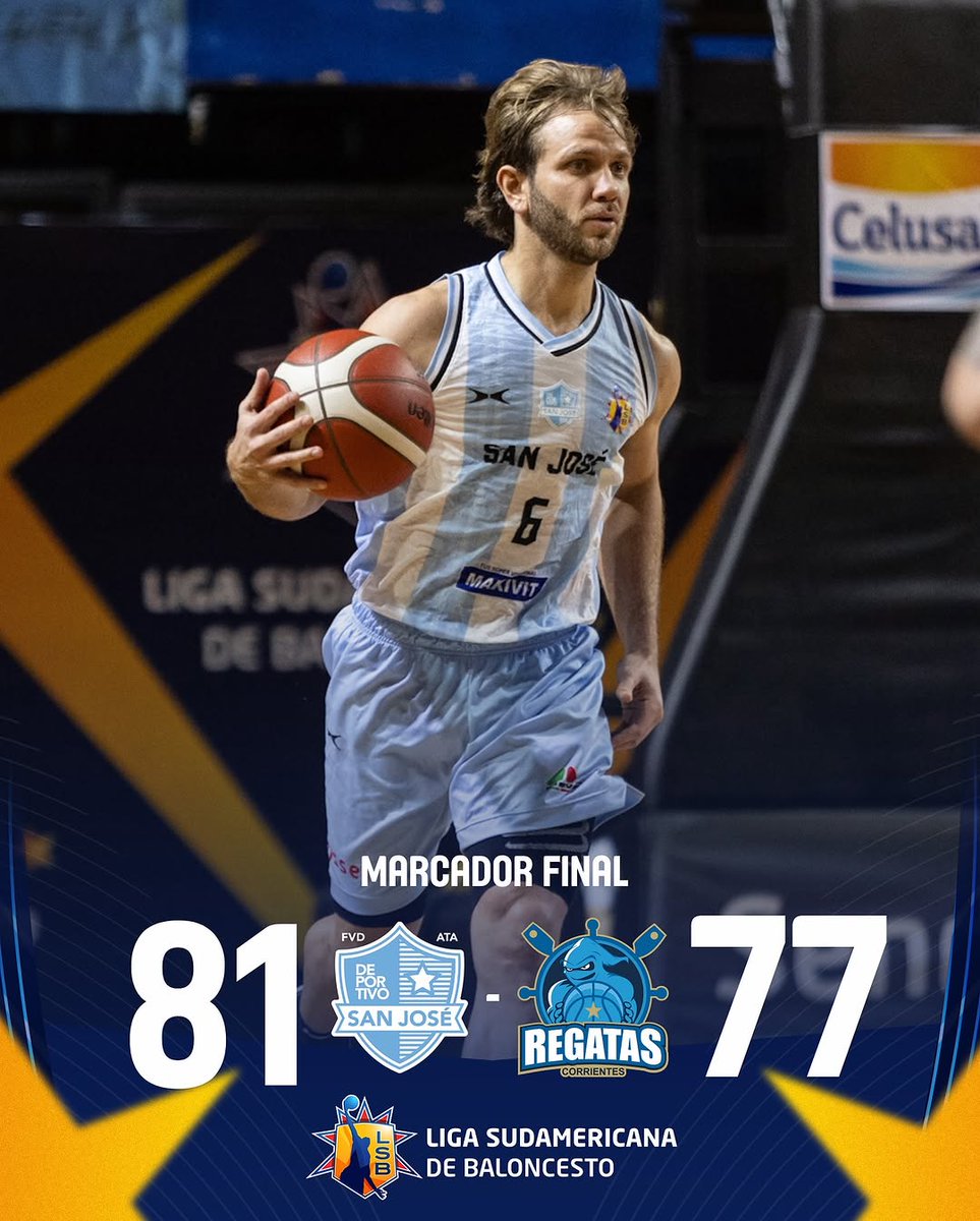 ATodoBasquetpy's tweet image. 🏀 Liga Sudamericana 
🏟️ León Condou 
Final del partido 
San José 81 - Regatas 77
Barber 19 🇵🇾 
Sánchez 18 🇵🇾
Wrighten 17 🇵🇾
Deportivo San José clasificado a los 4tos de final de la Liga Sudamericana.