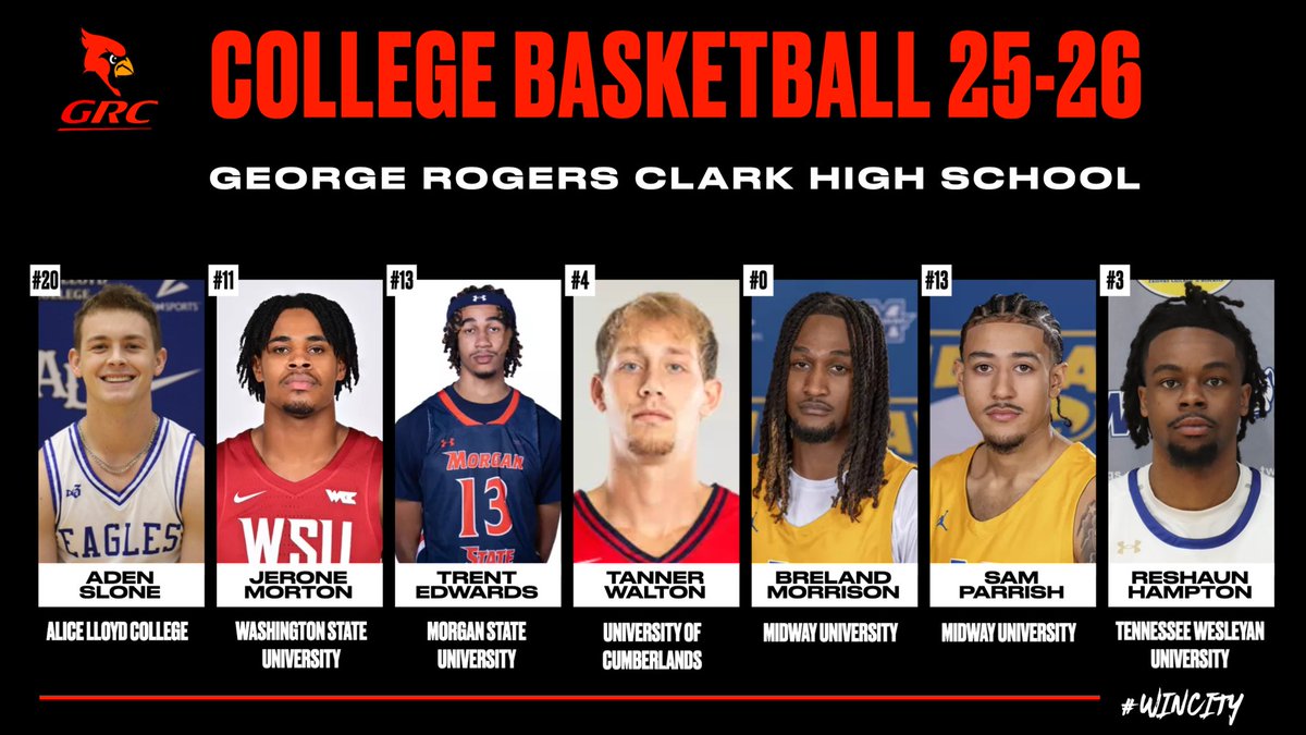 Wishing Continued Success To Our Former Players As They Begin Their College Basketball Seasons!

#GoCards #WinCity #AlwaysFamily