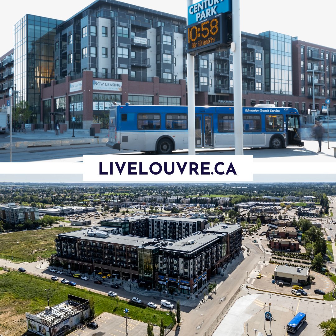 LouvreYEG's tweet photo. Connected Living Starts Here
At Louvre at Century Park, you’re not just close to it all—you’re in the heart of it.
📍 Steps from the LRT 🏙️ Surrounded by shops, cafés, and green space 🏢 Modern suites in a vibrant urban village
Learn more → https://t.co/otV7I7mYgN

#YEGRentals https://t.co/kK5kQX51Ma