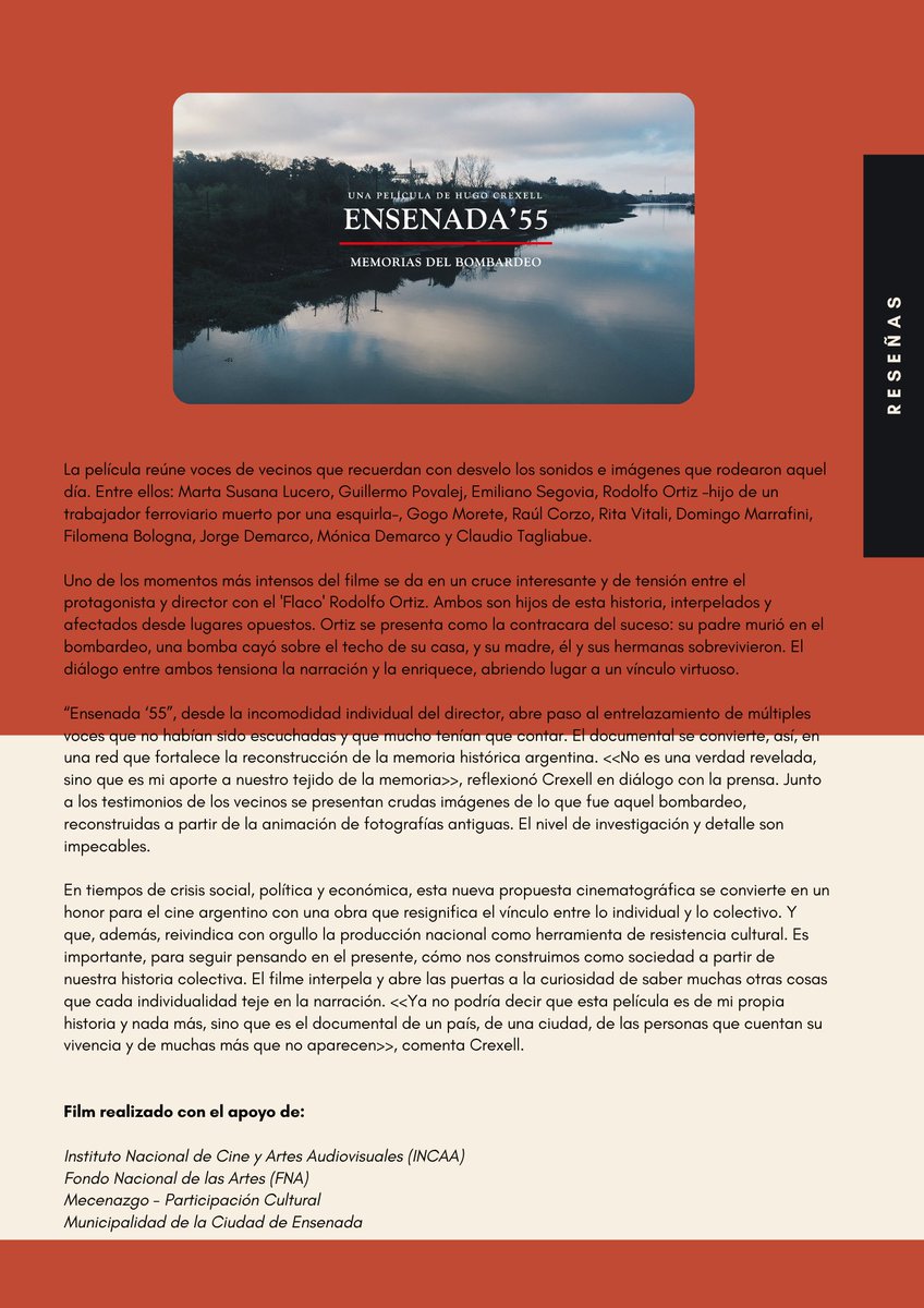Revista7Artes's tweet photo. Fanzine digital número 6 🔸Octubre 2025
🎬 “Ensenada ´55”
✍️ Un escenario de batalla que la historia apenas ha registrado / Por Pilar Elizondo
📲 Leé la reseña en https://t.co/uLWeBH0cA4 https://t.co/BOwv4hEtrc